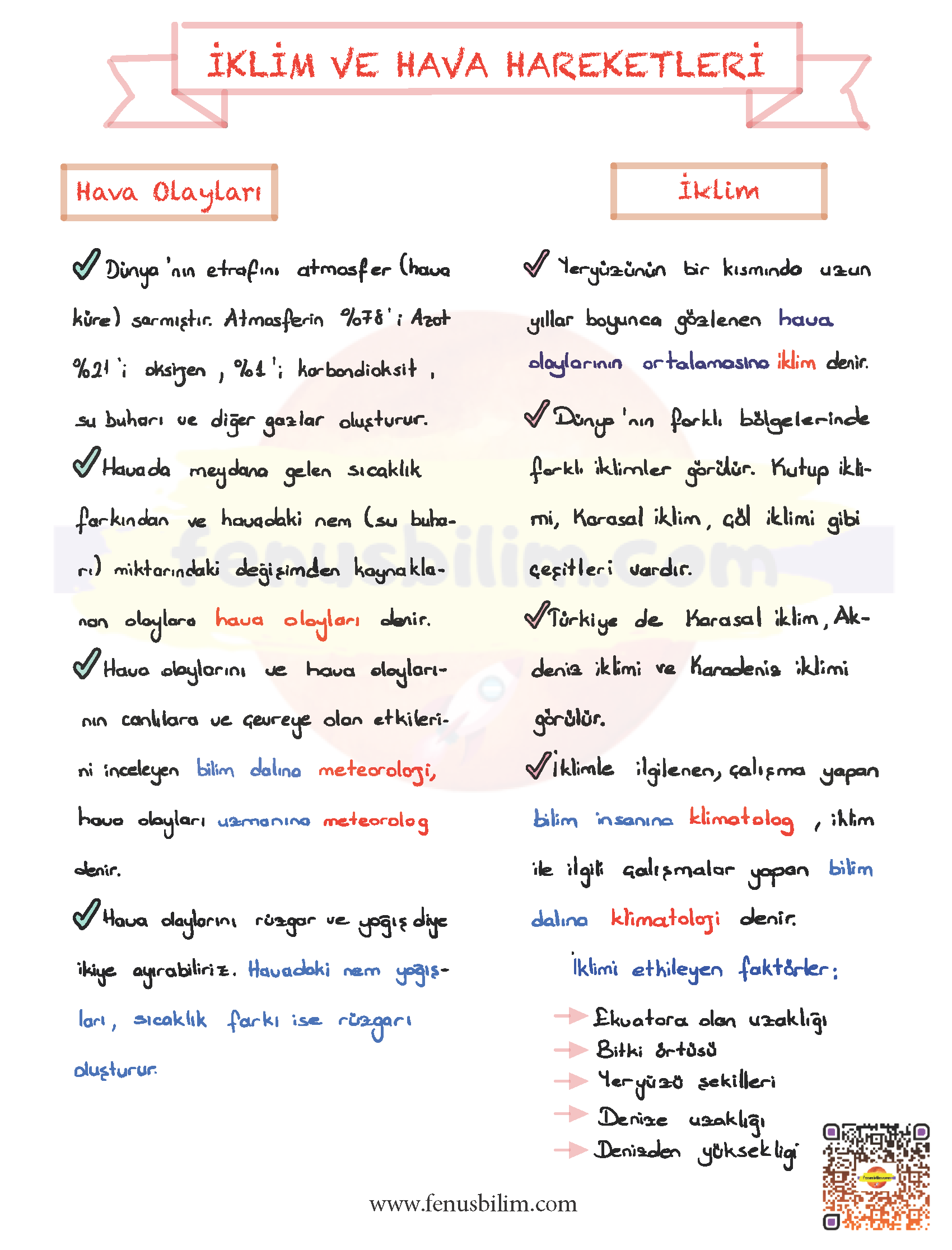 Mevsimler ve İklim Ders Notu İlk Bölüm pdf